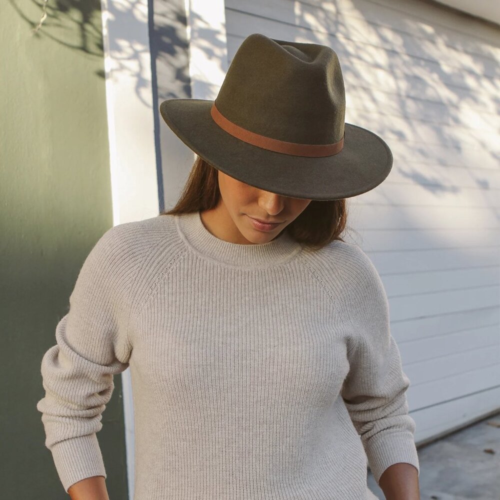 Scala Women's Four Seasons 100% Wool Felt Fedora Hat Size M